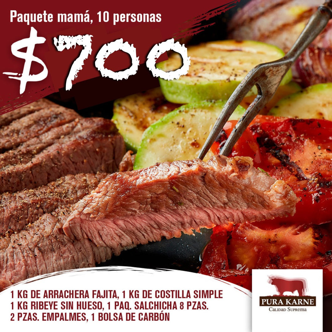 Paquete Mamá para 10 personas